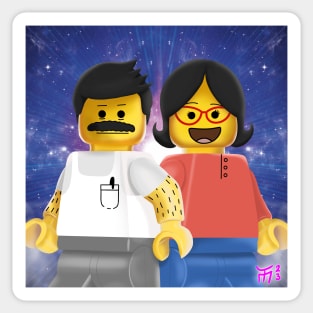 Burgers Bob Linda Lego Sticker